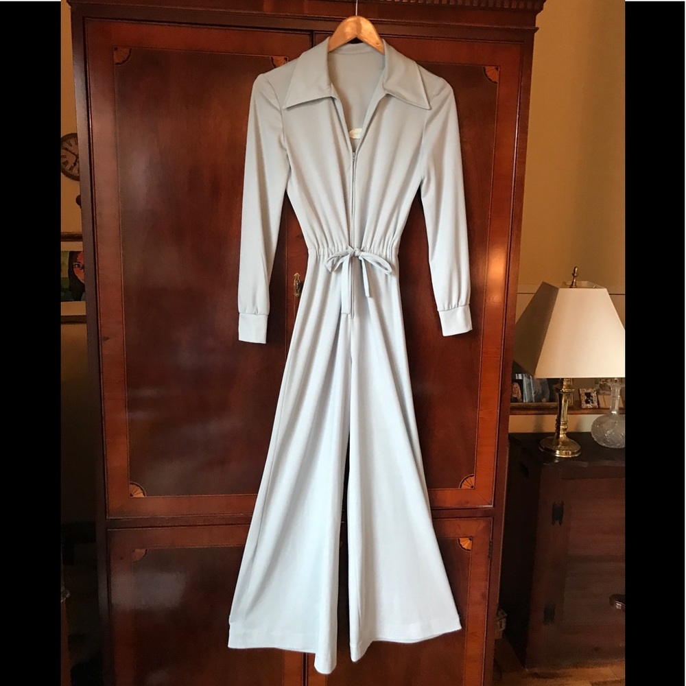 Vintage Excellent Judy Wayne 1970’s Pale Jumpsuit